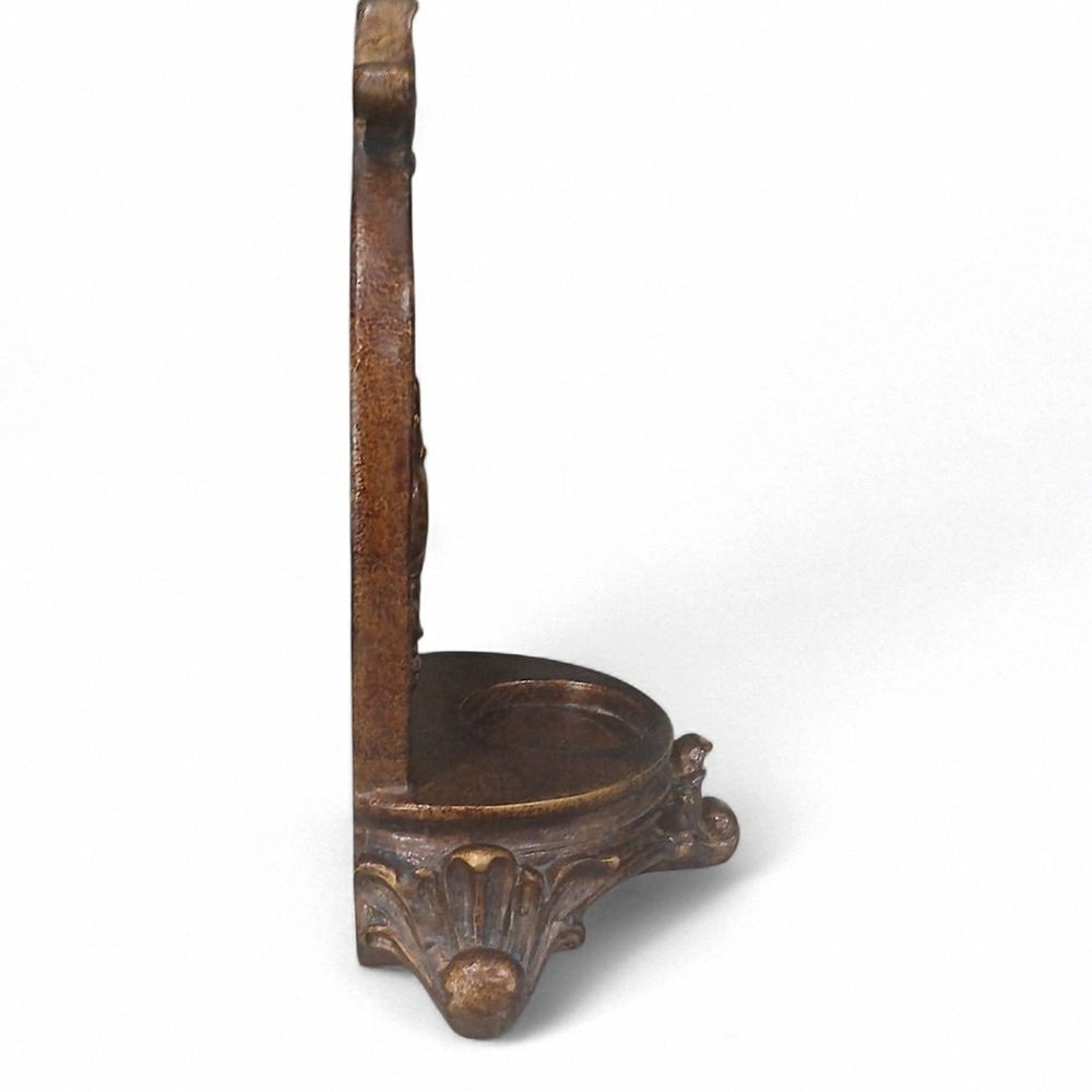 Fleur-de-lis wooden candle holder,Wall Sconce.  8"H x 5.5"W.  2FOR$10 - Picture 2 of 7